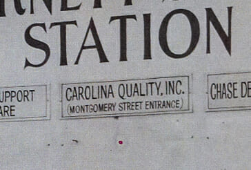 sign out front of train station