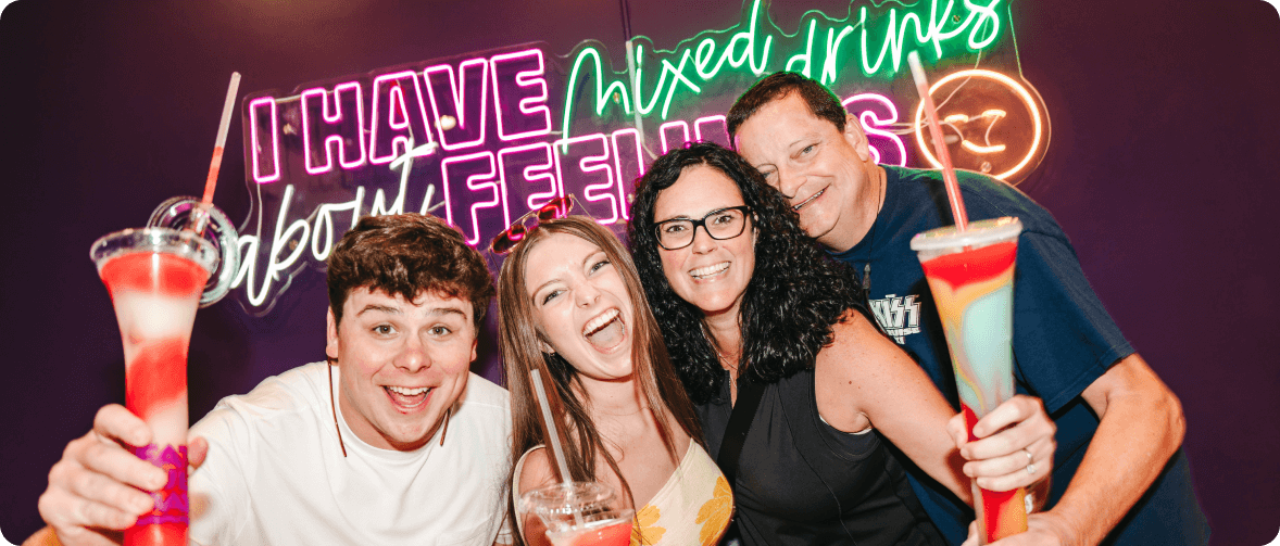 people having fun in restaurant