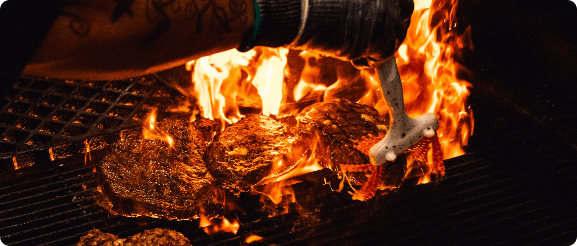 chef grilling food