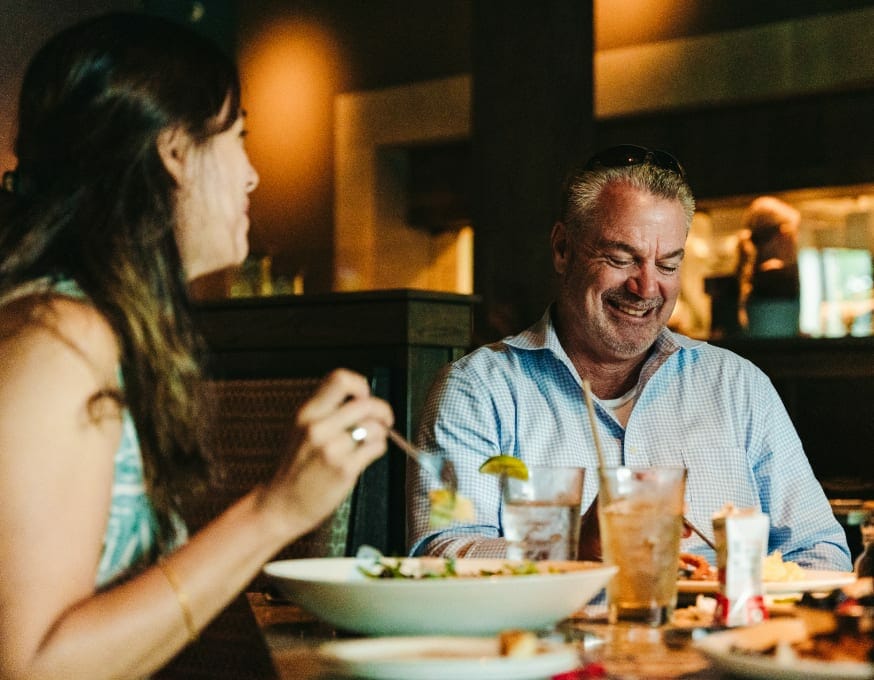 two people at restaurant